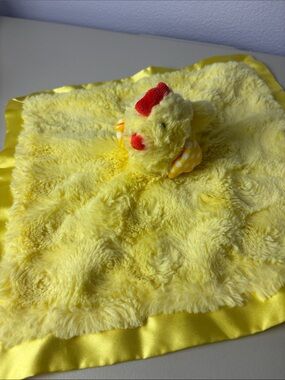 cloud island Yellow Satin Baby Mini Security Blanket
